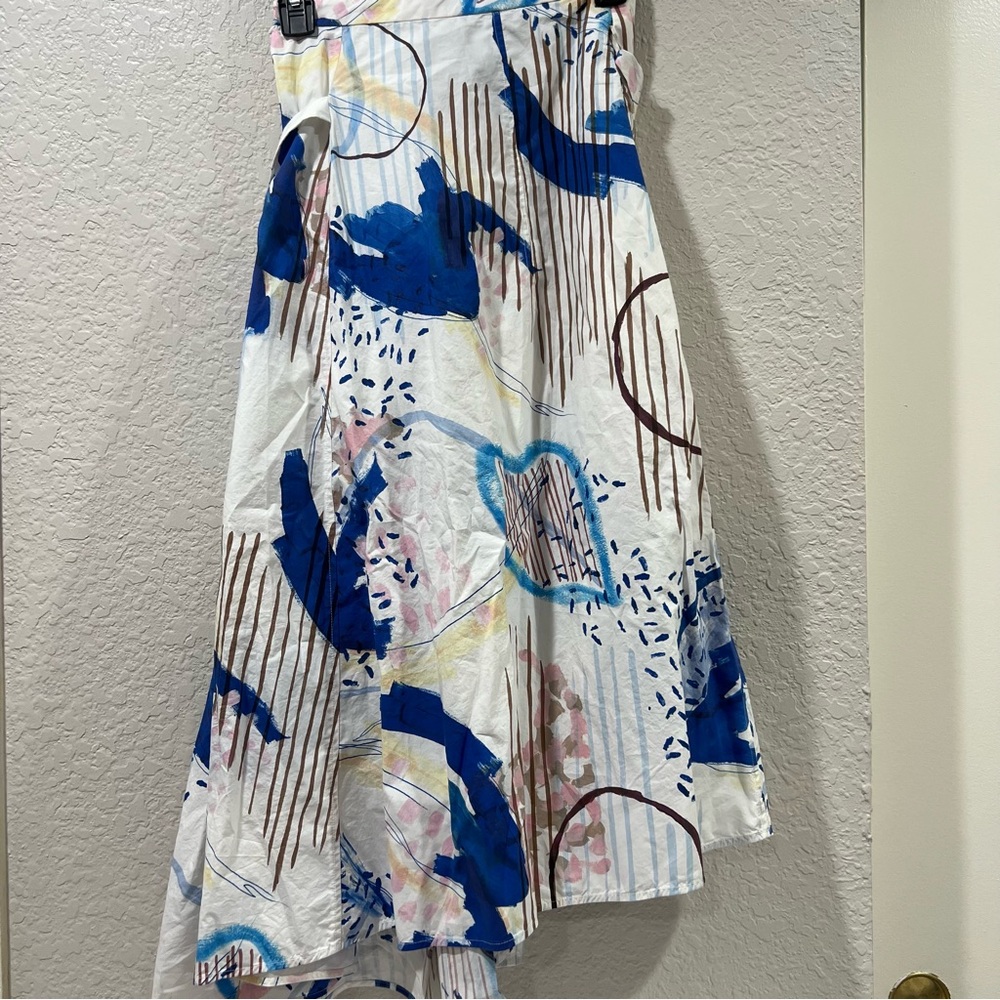 COS Midi Skirt Abstract Print Asymmetrical Artsy Unique Size 2 - Picture 5 of 11